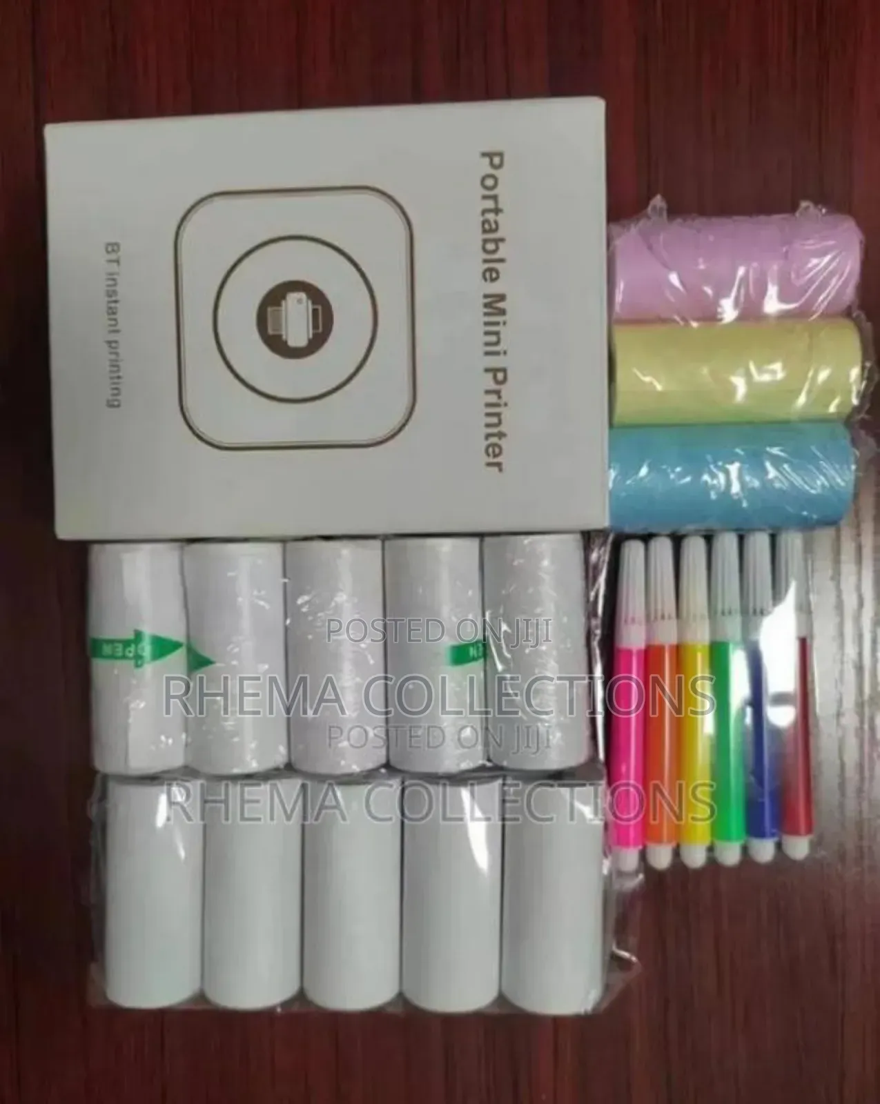 Rechargeable Mini Printer With Accessories