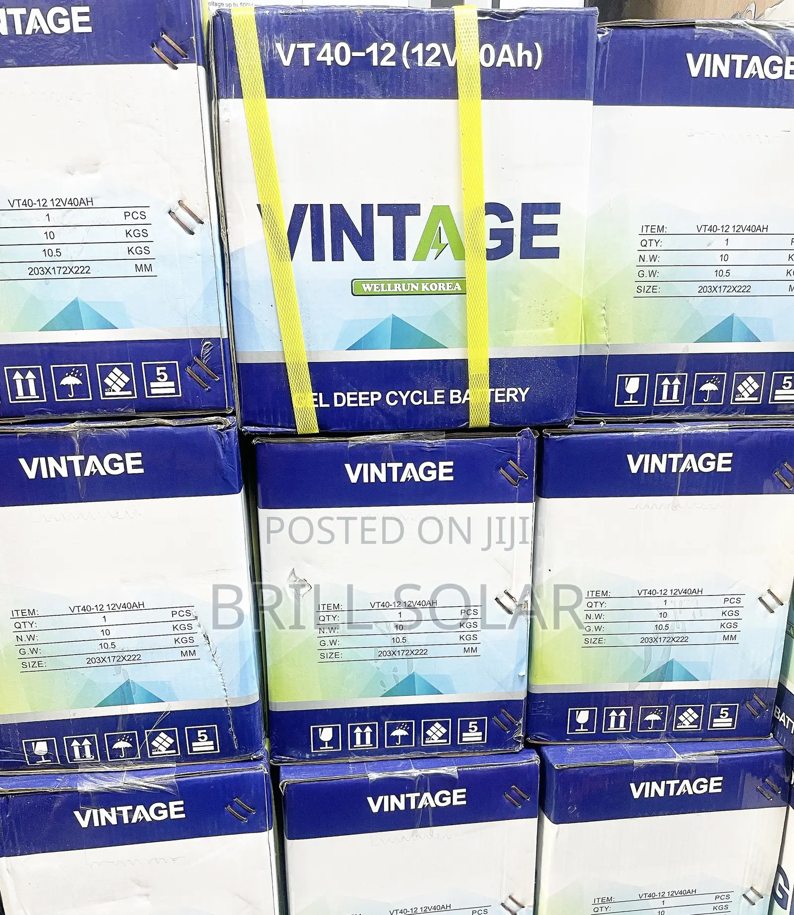 12v-40ah Vintage Solar Gel Battery