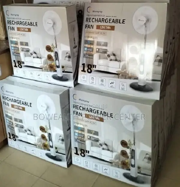 60" Rechargeable Solar Standing Fan
