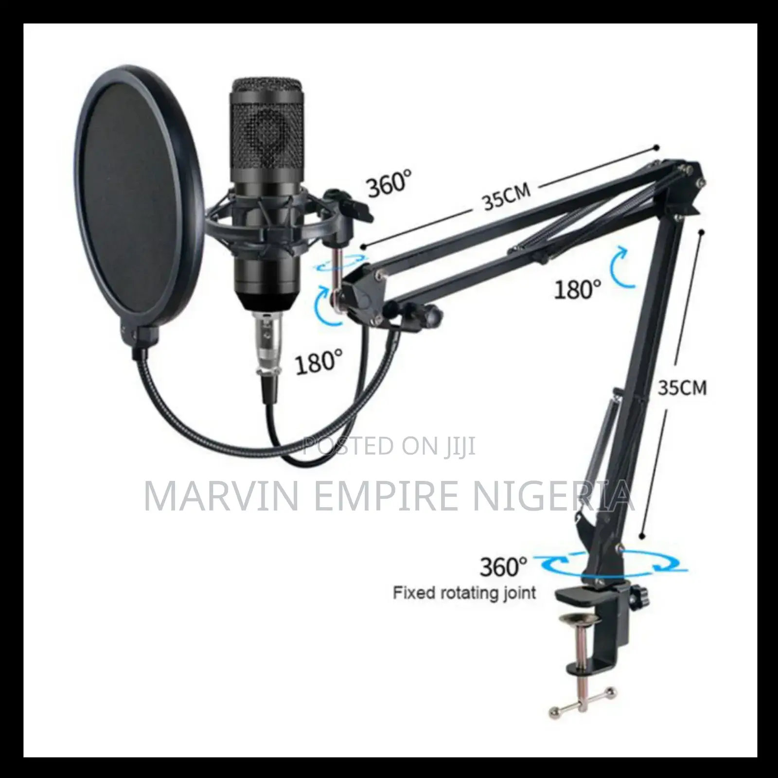 Podcast Microphone With V8 Sound Card Bm800 Kit, Condenser Stand