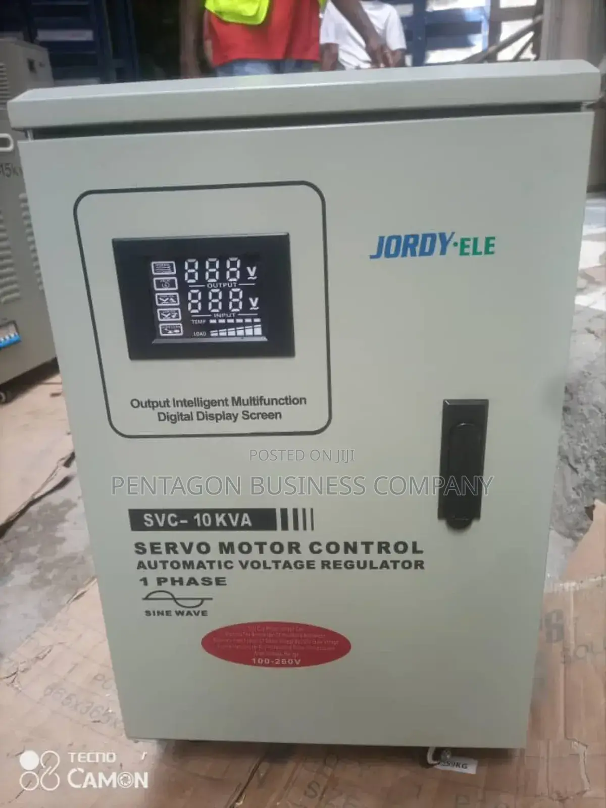 10kva 1phase Jordy-Ele Industrial Stabilizer Standing