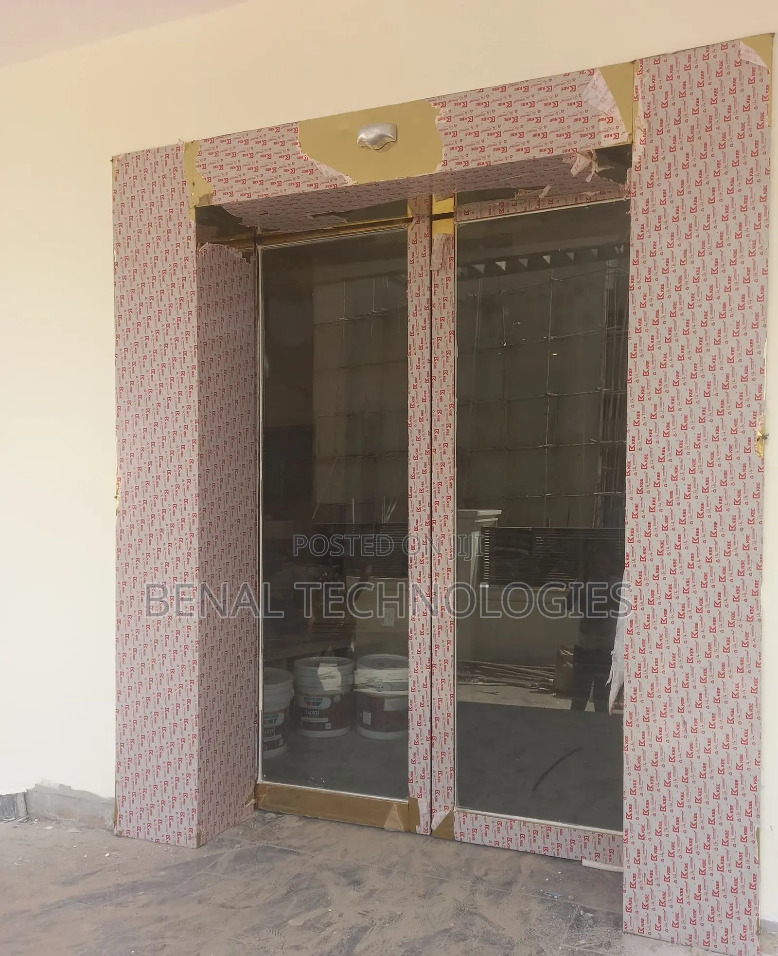 Sensor-Activated Glass Door Entrance