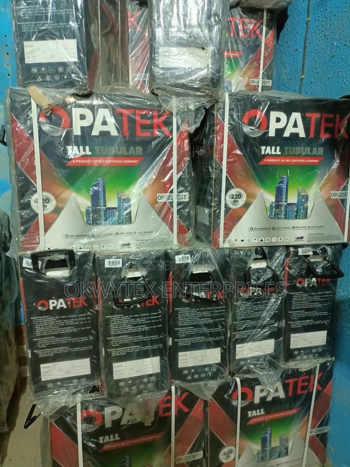 220ah 12V Opatek Indian Tall Tubular Battery