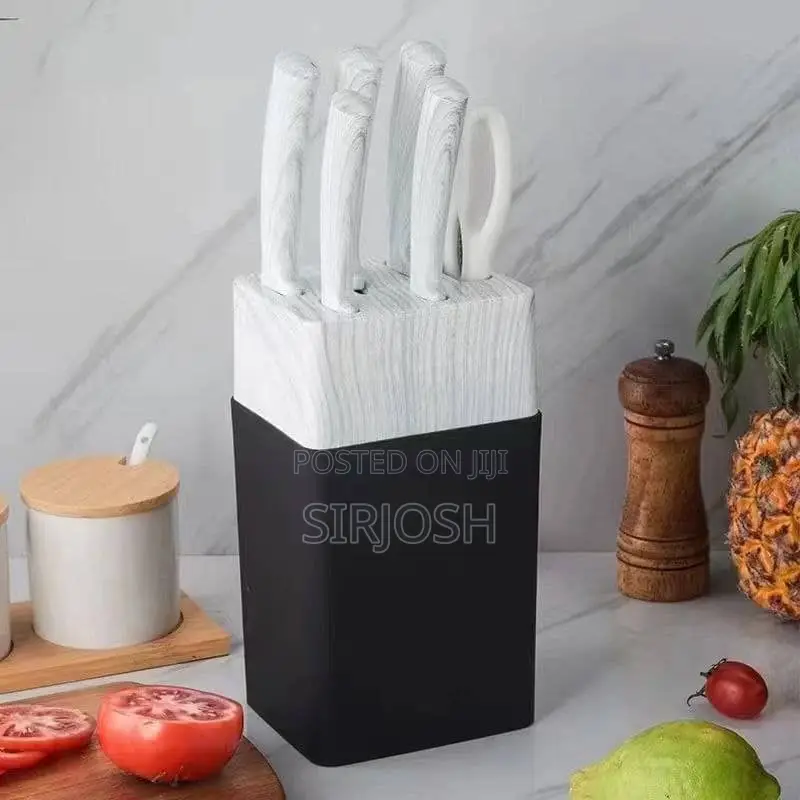 6pcs Wooden Block Knife Set