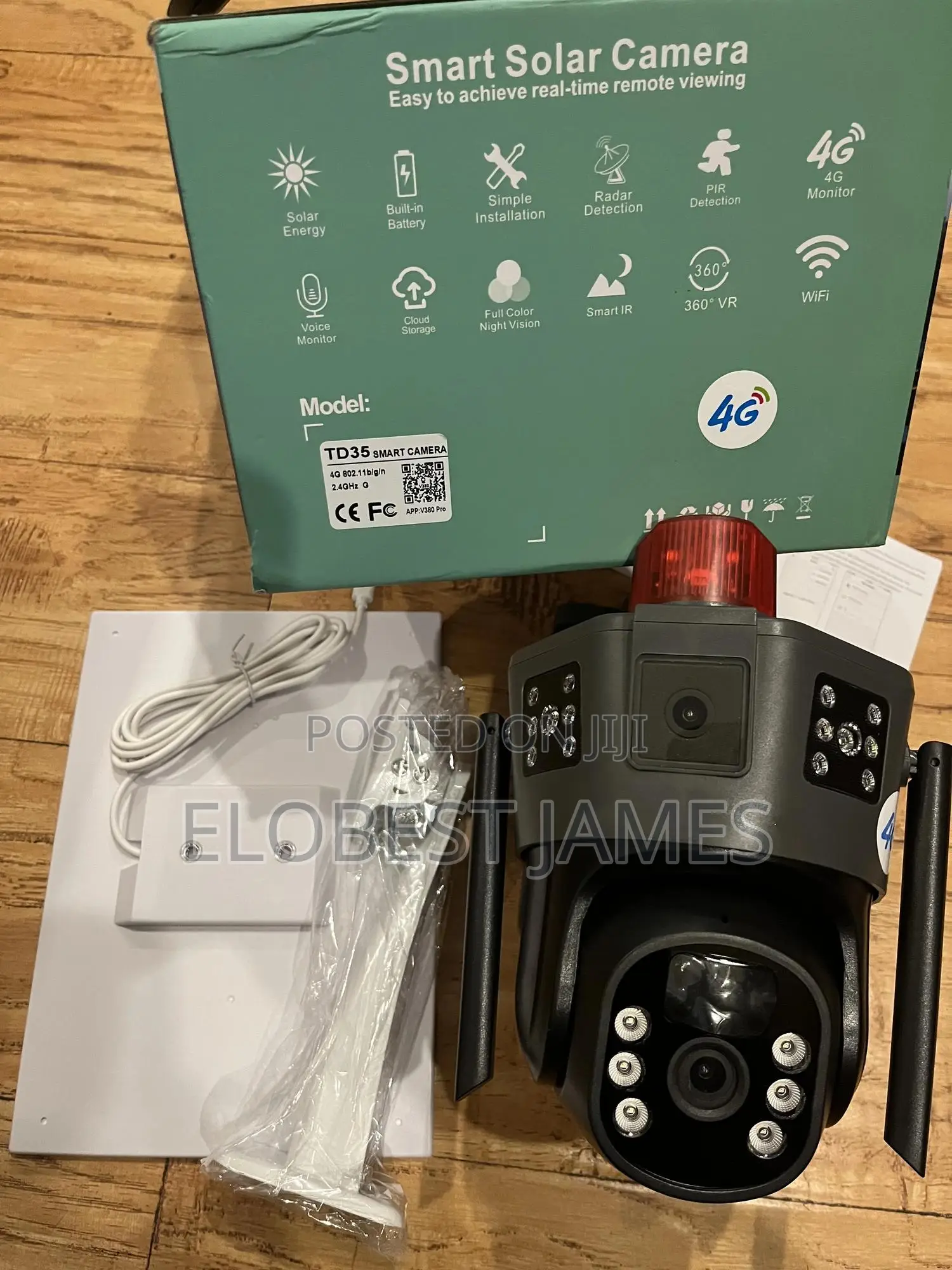 Smart Solar Threes Screen Camera 4G Outdoor/Indoor Solar