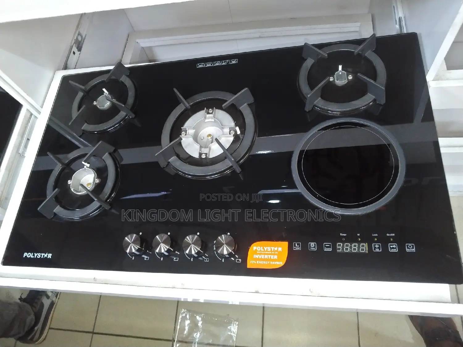 Polystar Inverter Inbuilt Gas Cooker 4 Gas 1 Electric.