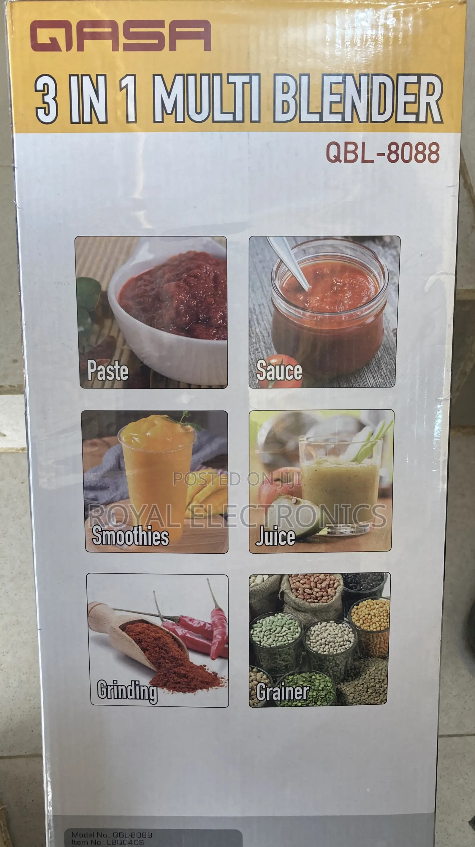 QASA Electric Multi Blender With 3 Cups QBL-8088