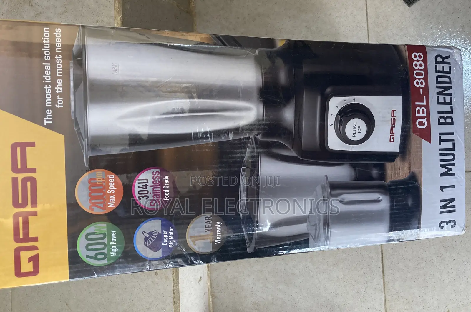 QASA Electric Multi Blender With 3 Cups QBL-8088