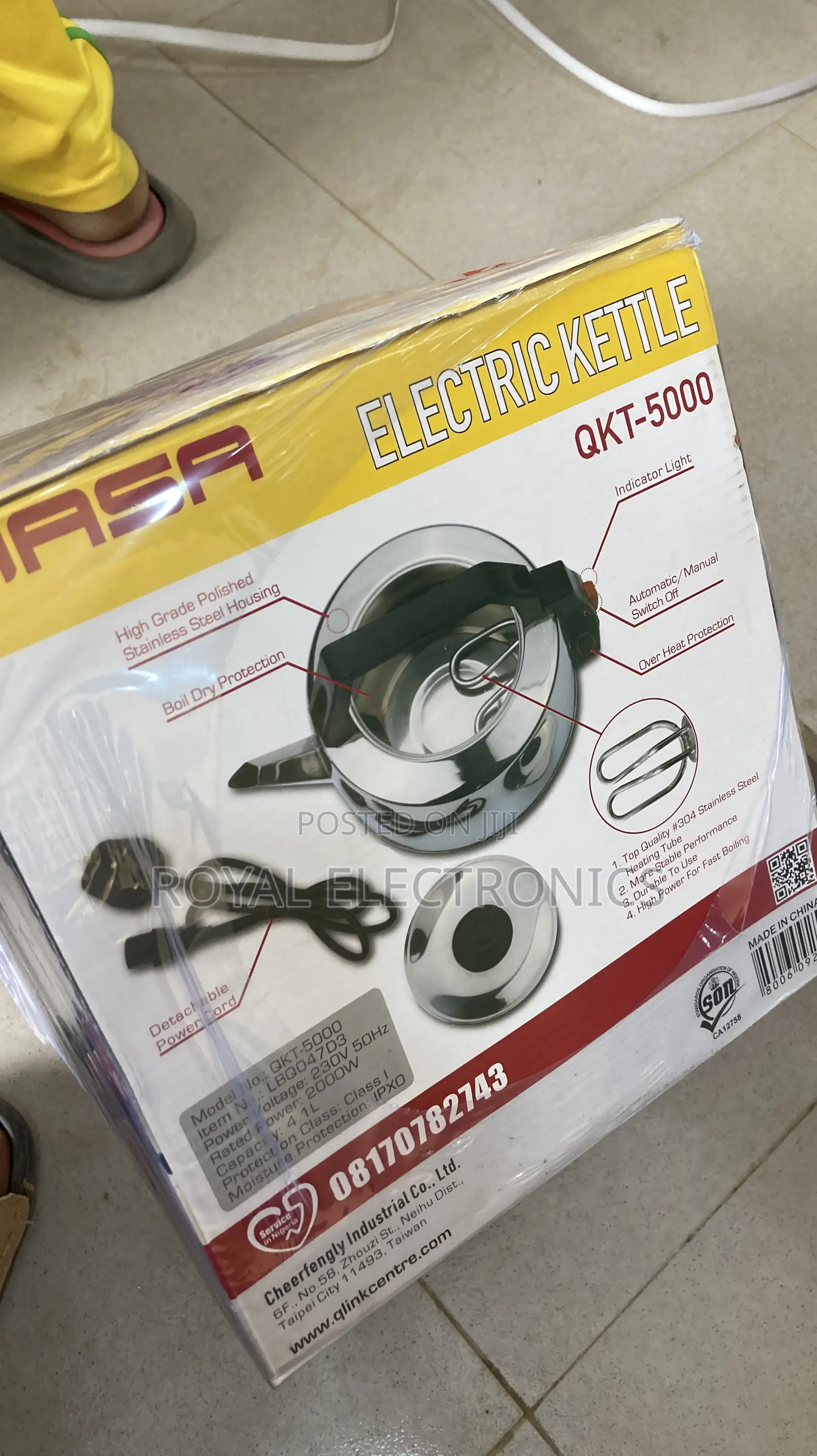 QASA Stainless Electric Kettle 4.1L QKT-5000