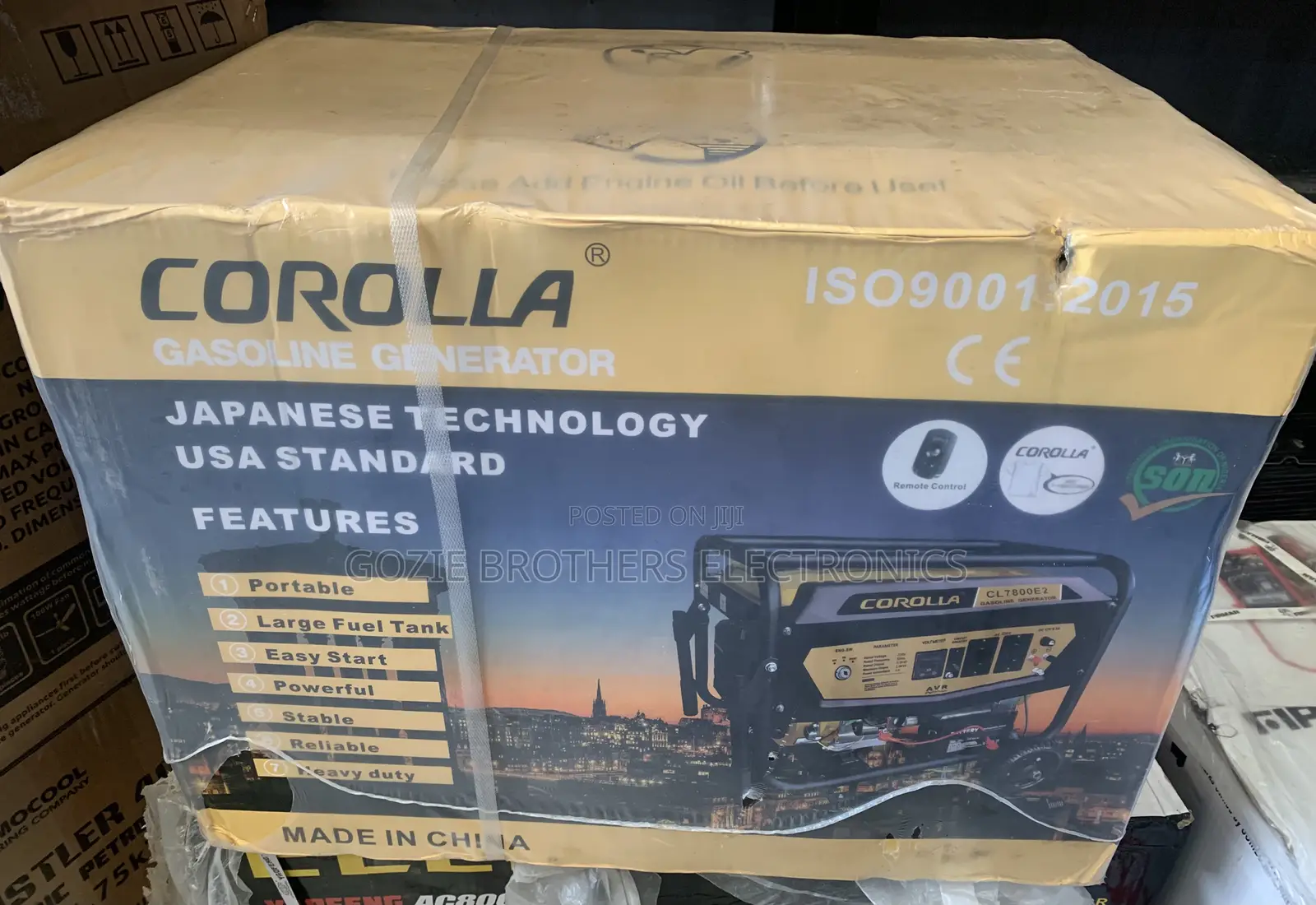 Corolla Gasoline Generator With Remote Control,Key Starter