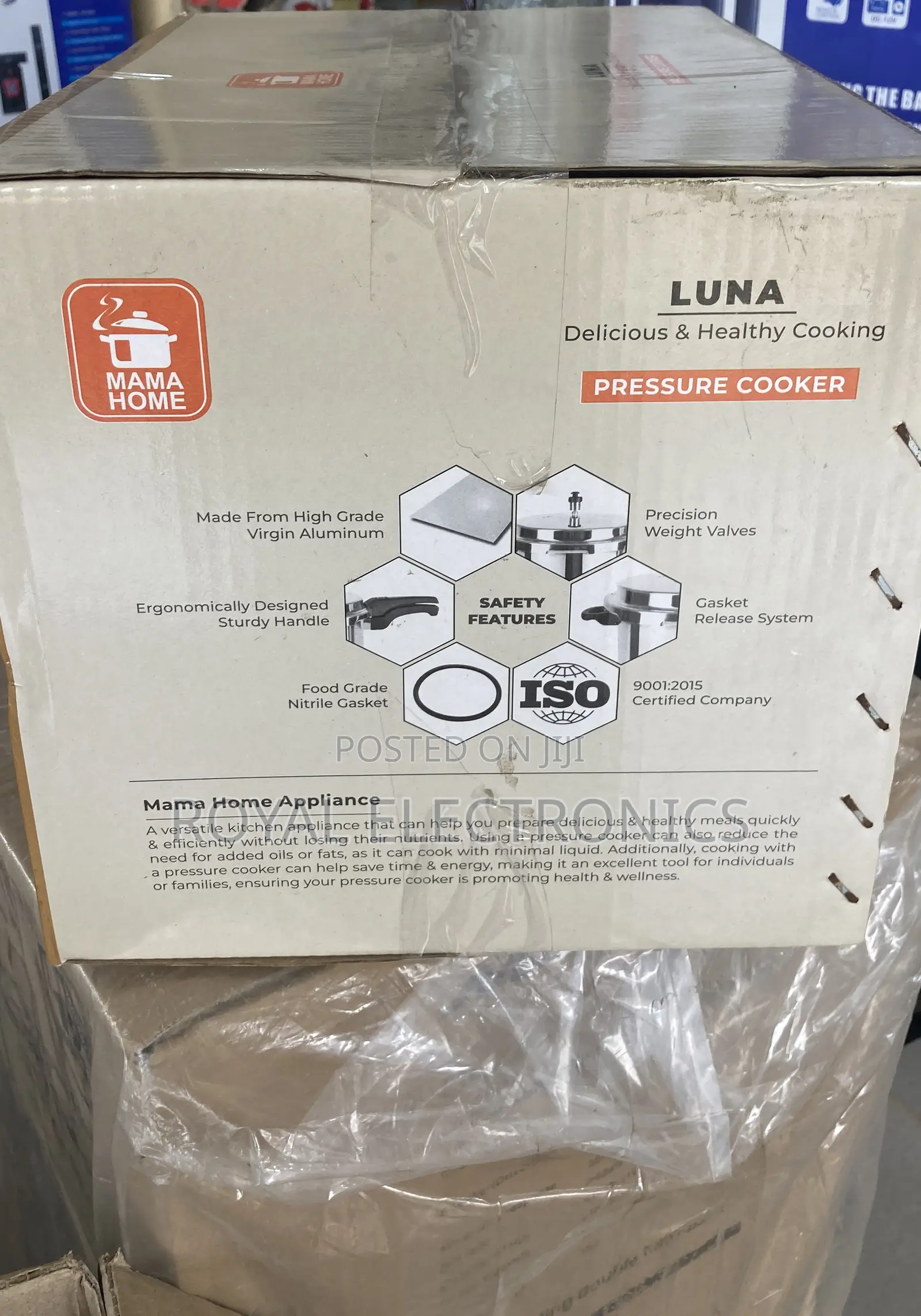 Quality Aluminium Luna Pressure Cooker 7.5litres