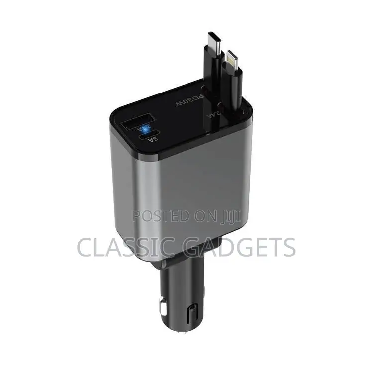 Green Lion Retractable 50W Car Charger