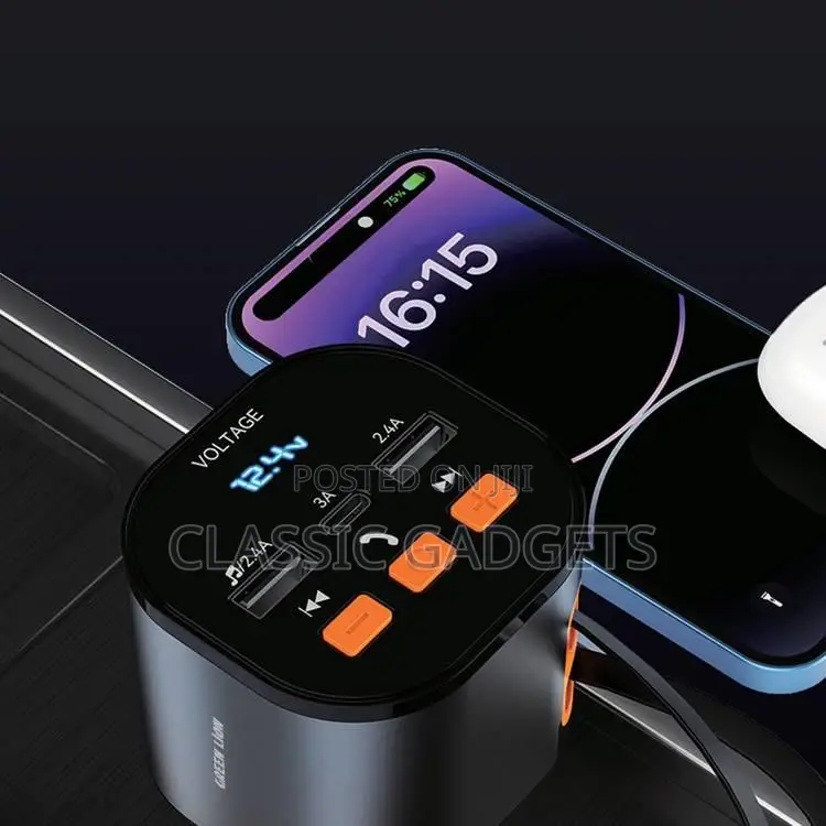 Green Lion FM Retractable 50W Car Charger
