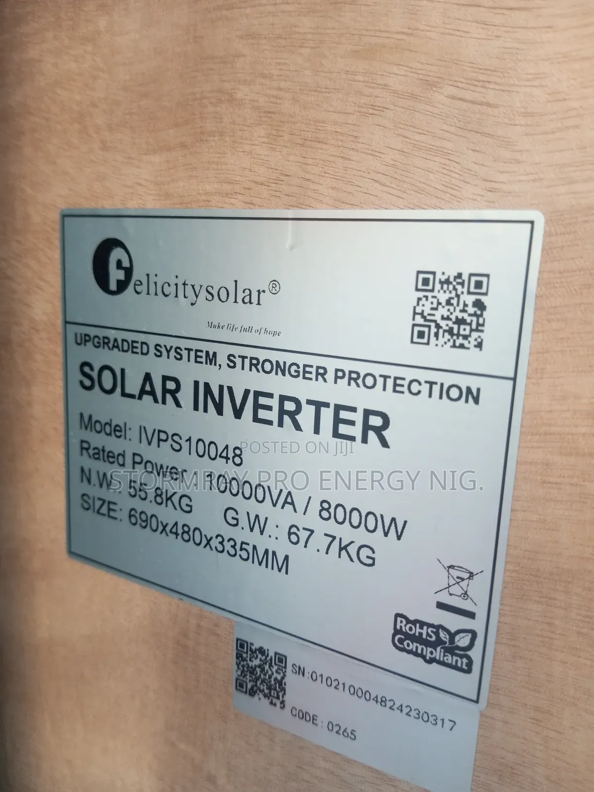 10kva 48v Ivps Felicity Inverter