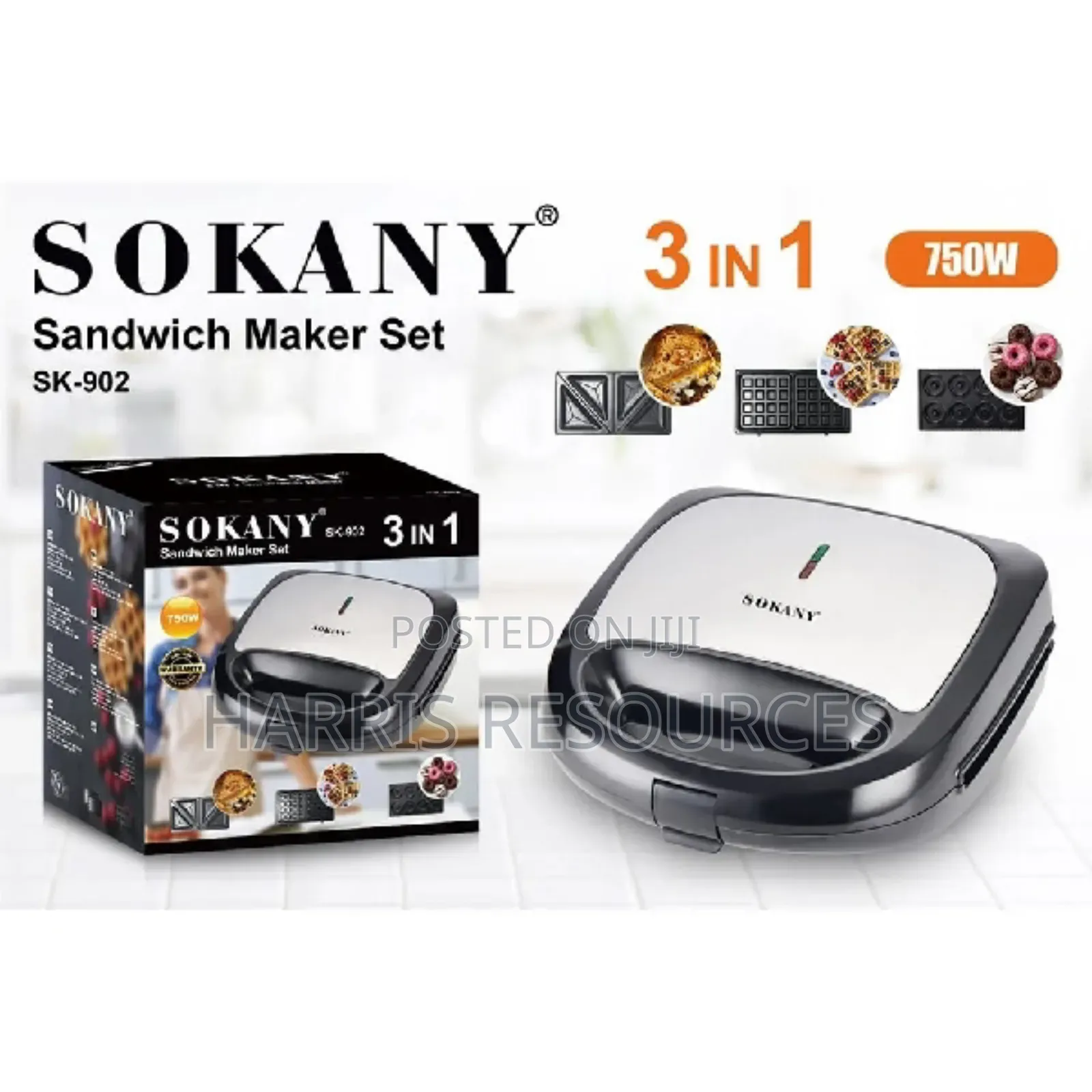 Sokany 3 in 1 Sandwich Maker Toaster