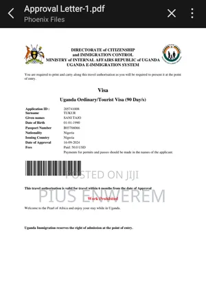 Uganda 6 Months Visa 100%
