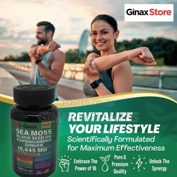 Ginax 16-in-1 Sea Moss Blend Capsule for Daily Wellness (120capsules)