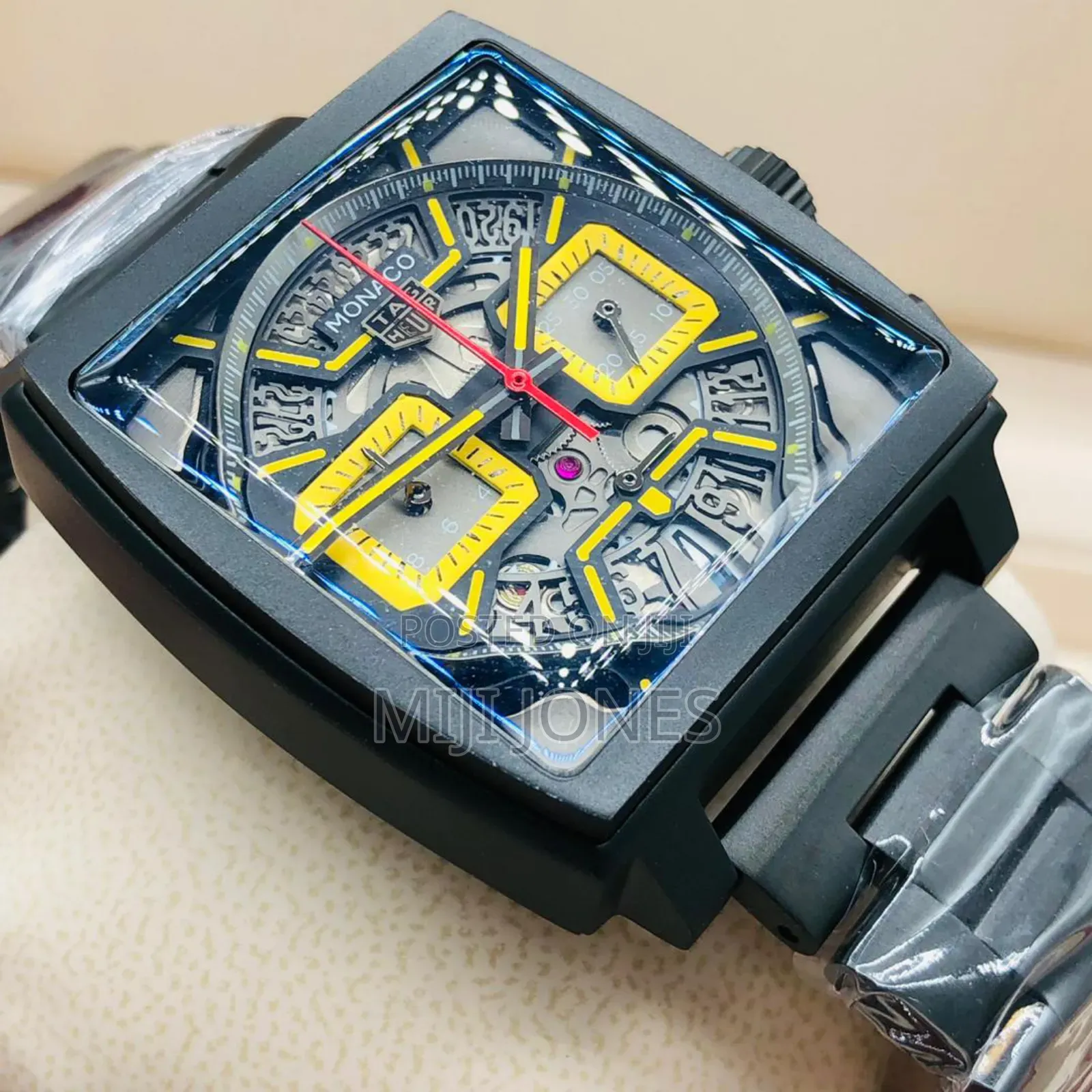 Monaco Tag Heuer Black Chain