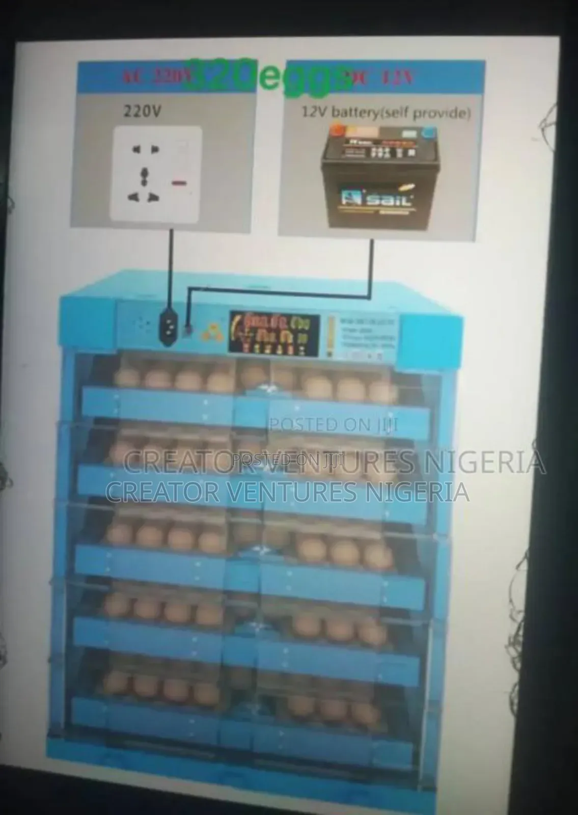 Egg Incubator Ac/Dc ,Fast Hatching,Good or Bad Egg Dictator