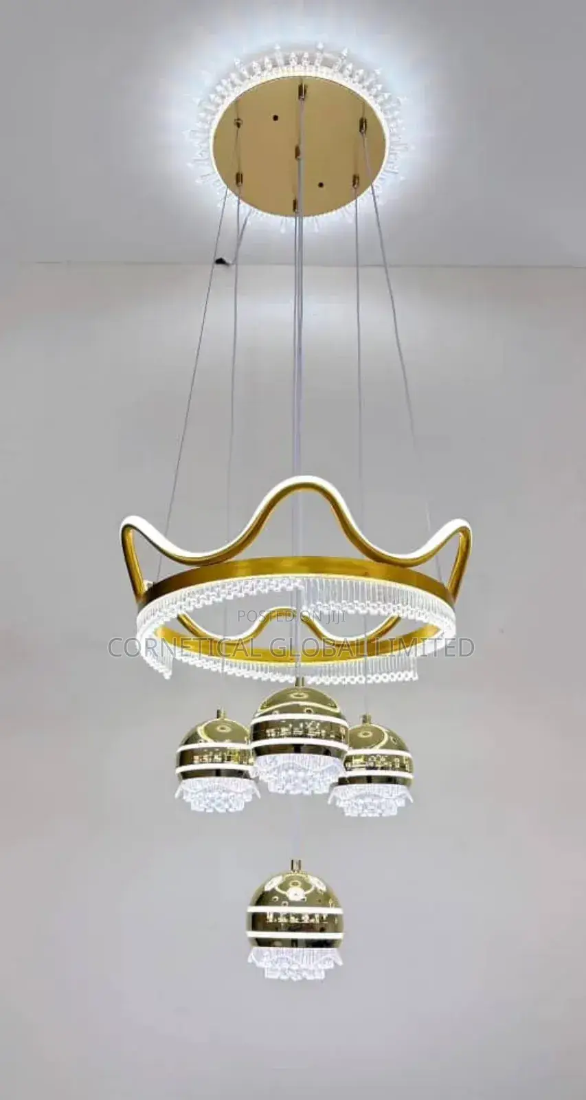Modern Luxury Crystal LED Chandelier Pendant Drop Light