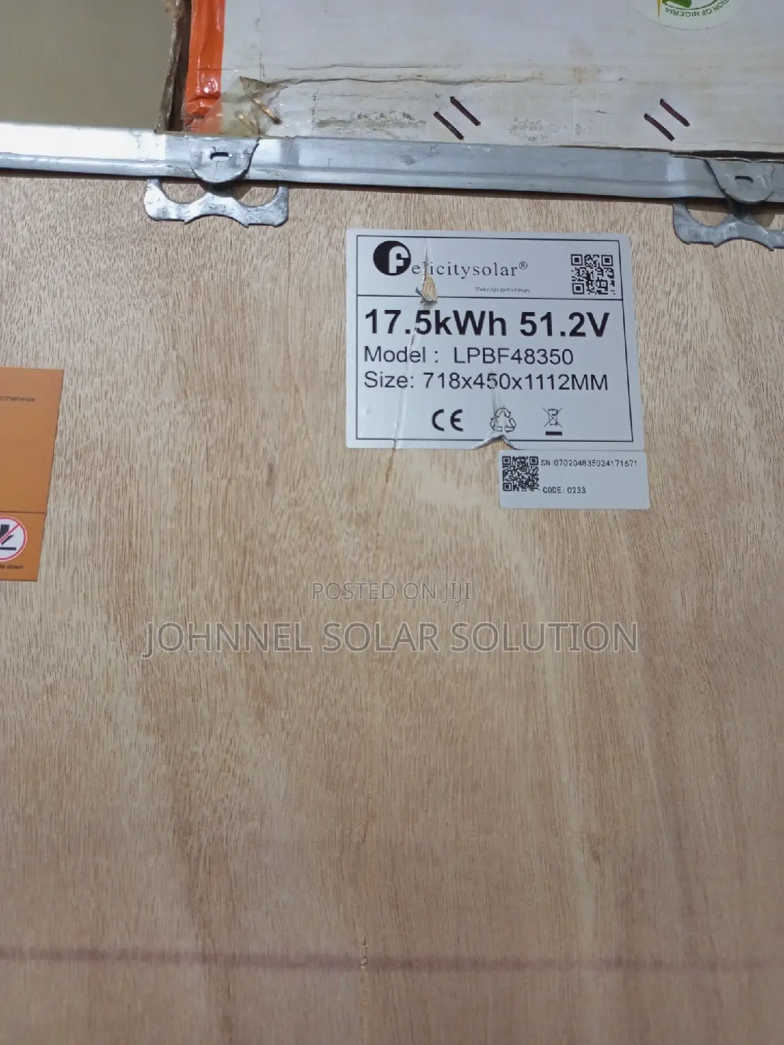 17.5kwh 51.2v Felicity Solar Lithium Ion Battery
