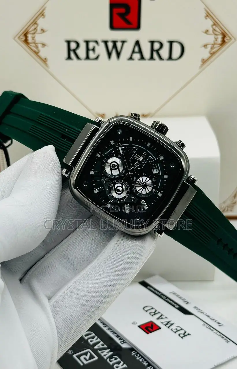 Reward Quality Luxury Men Rubber Strap Wristwatch