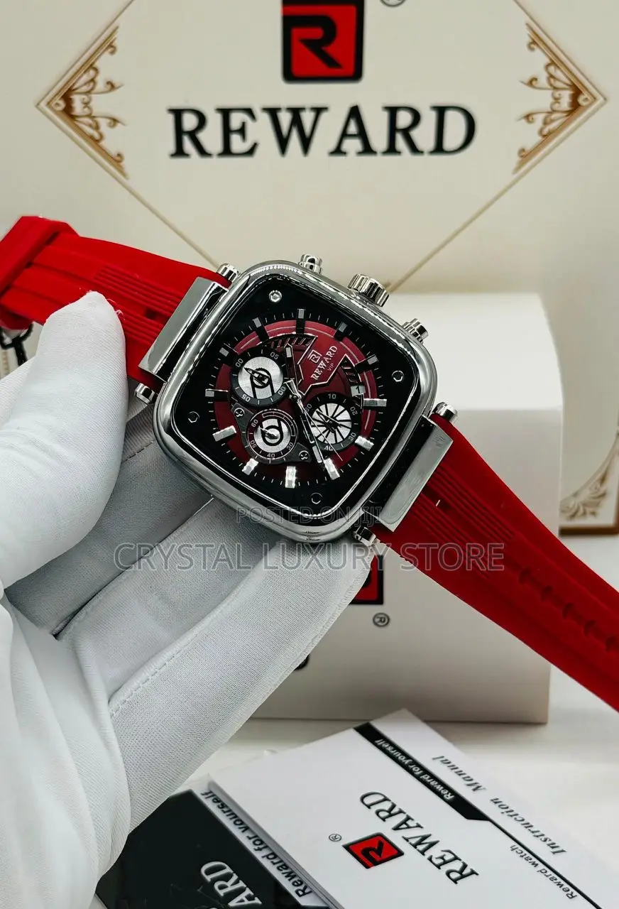 Reward Quality Luxury Men Rubber Strap Wristwatch