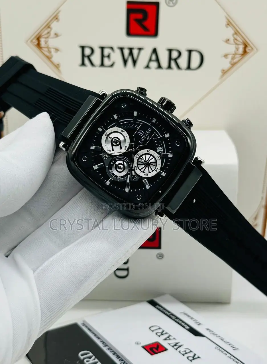 Reward Quality Luxury Men Rubber Strap Wristwatch