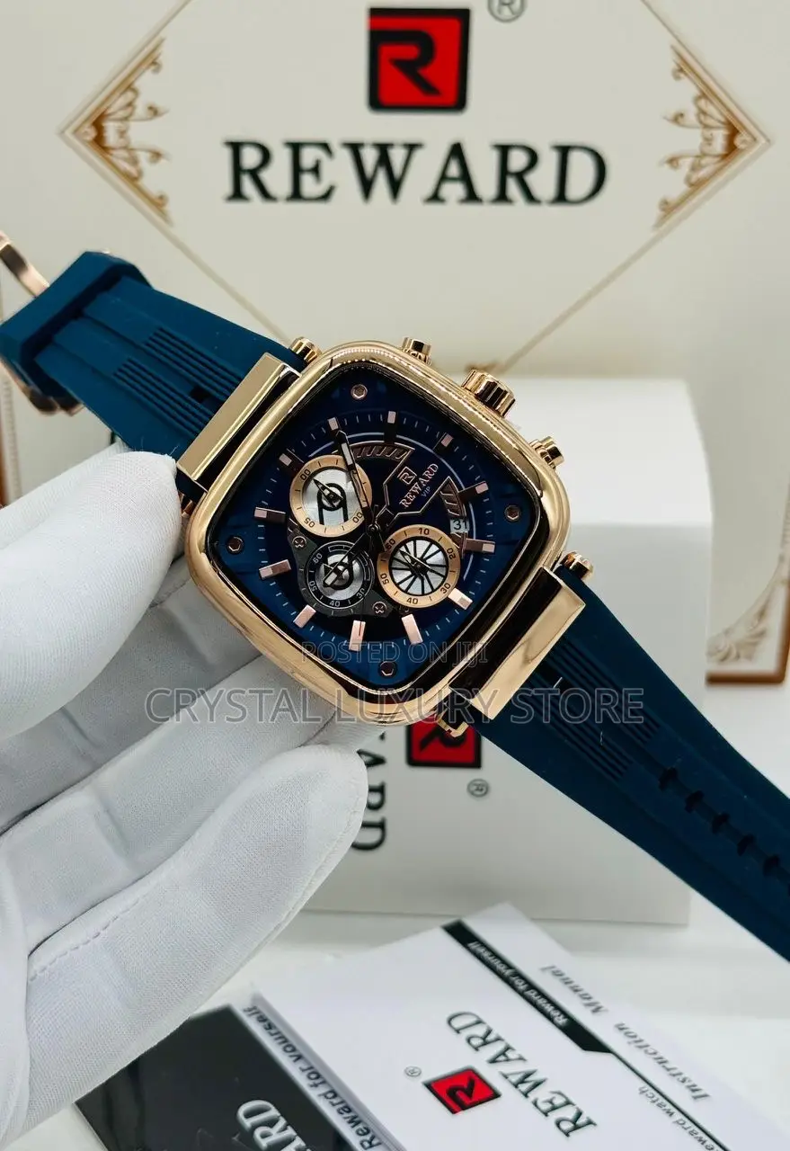 Reward Quality Luxury Men Rubber Strap Wristwatch