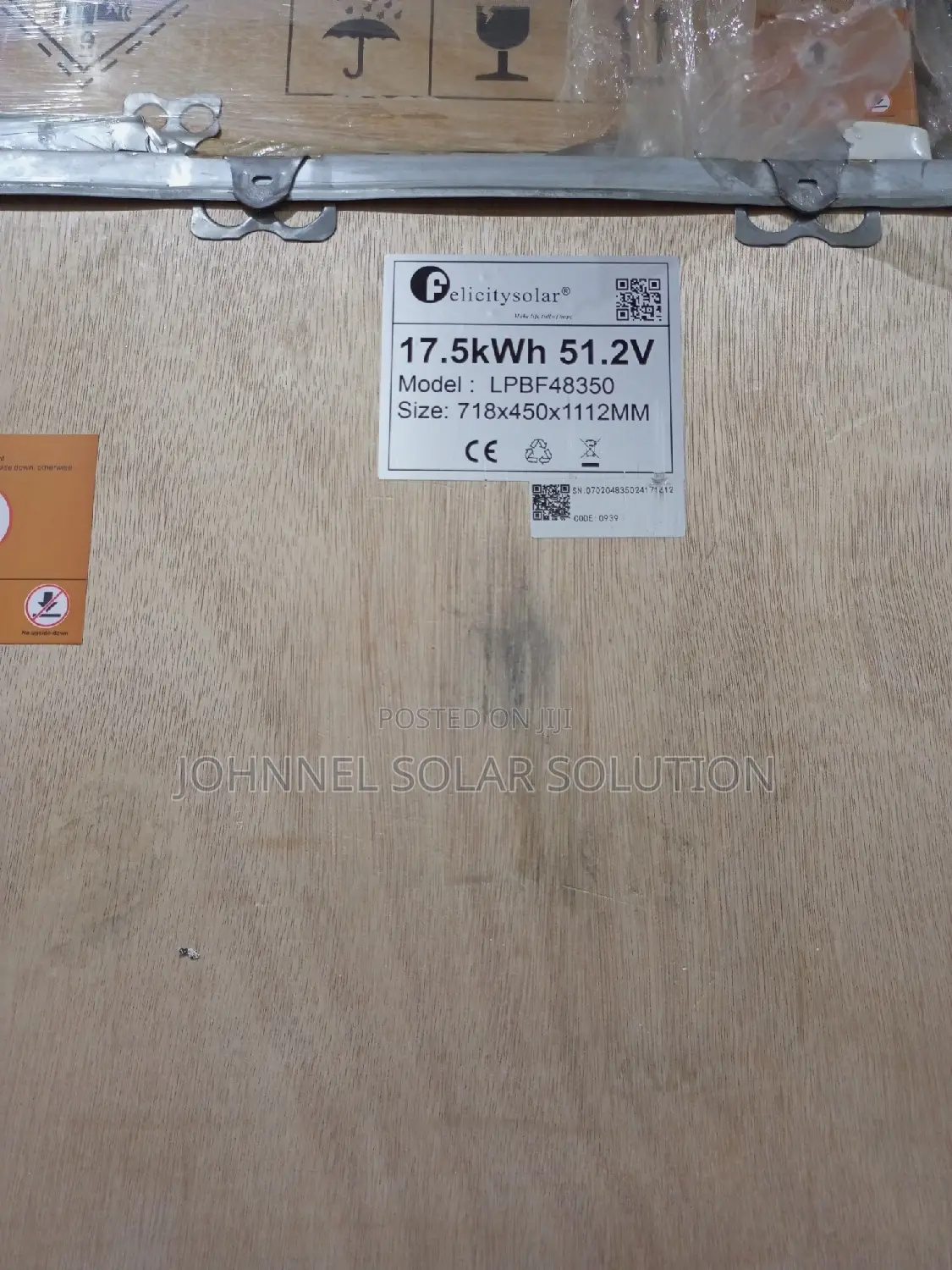 17.5kwh Felicitysolar Lithium Ion Battery 51.2V