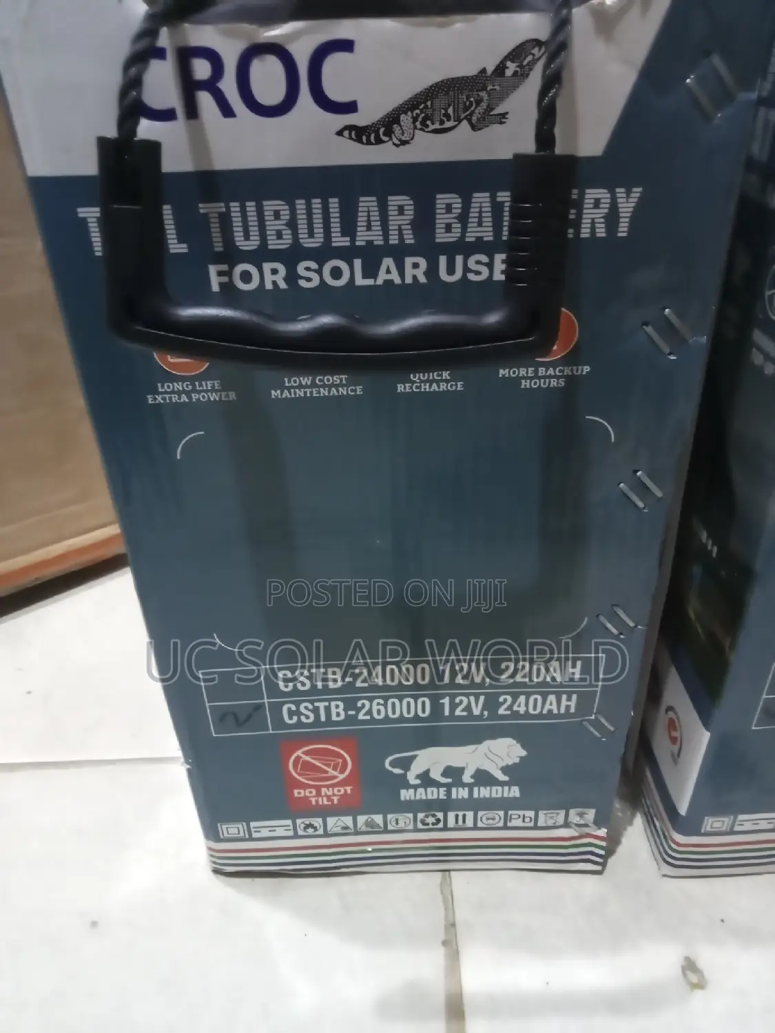 Croc 240ah 12v Tubular Battery