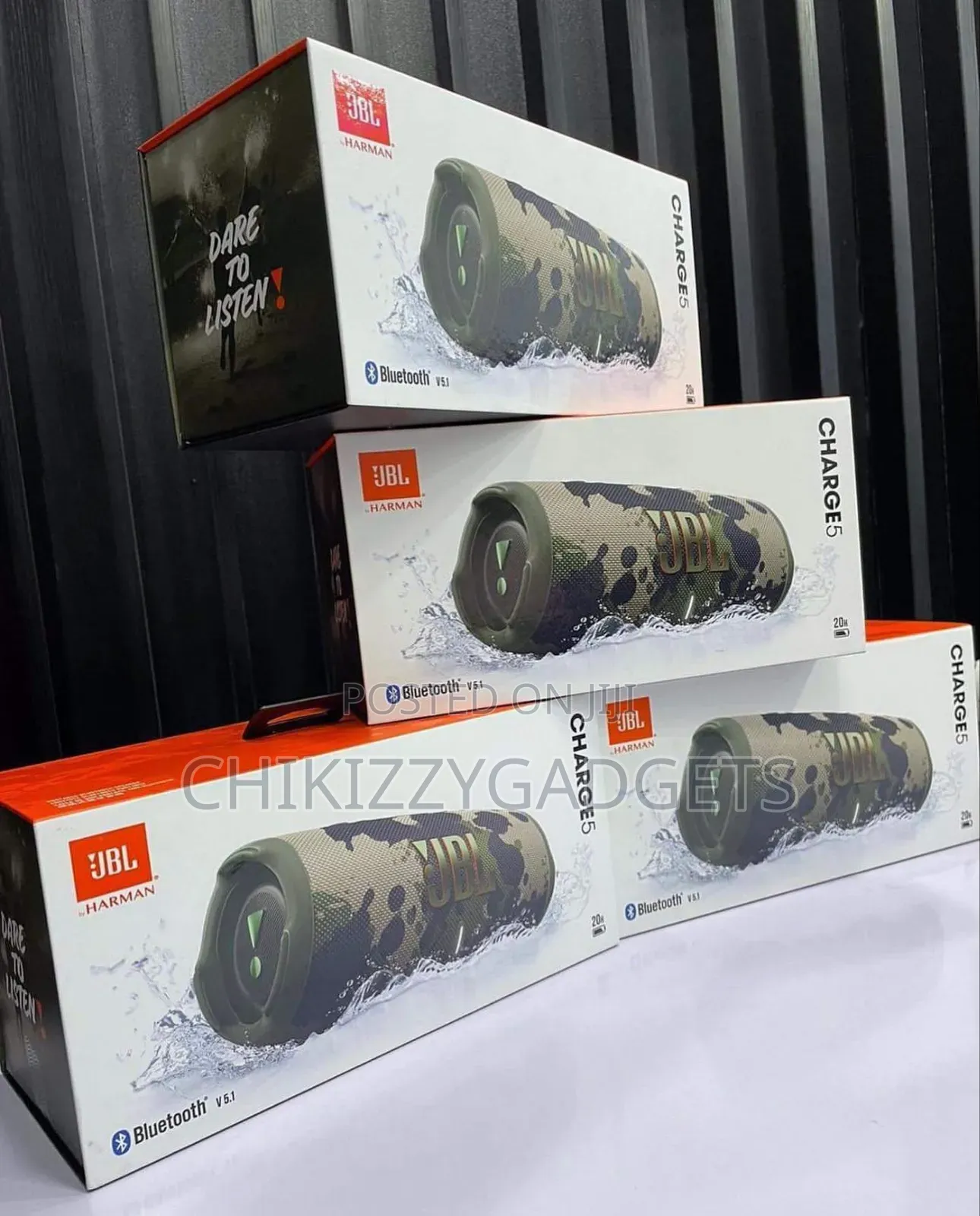 New Original JBL Charge 5 Speaker (Camo)
