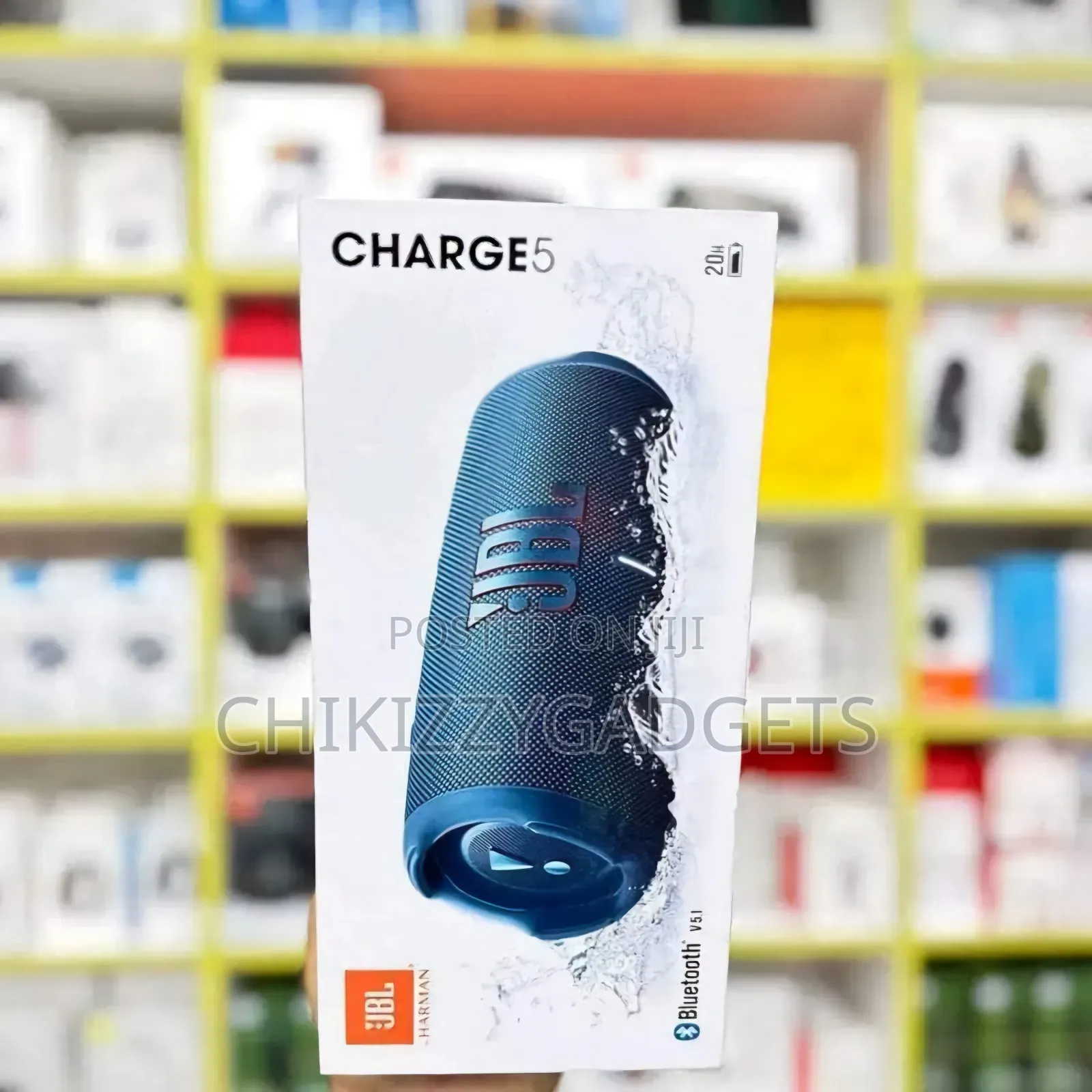 Brand New JBL Charge 5 Speaker (Blue)