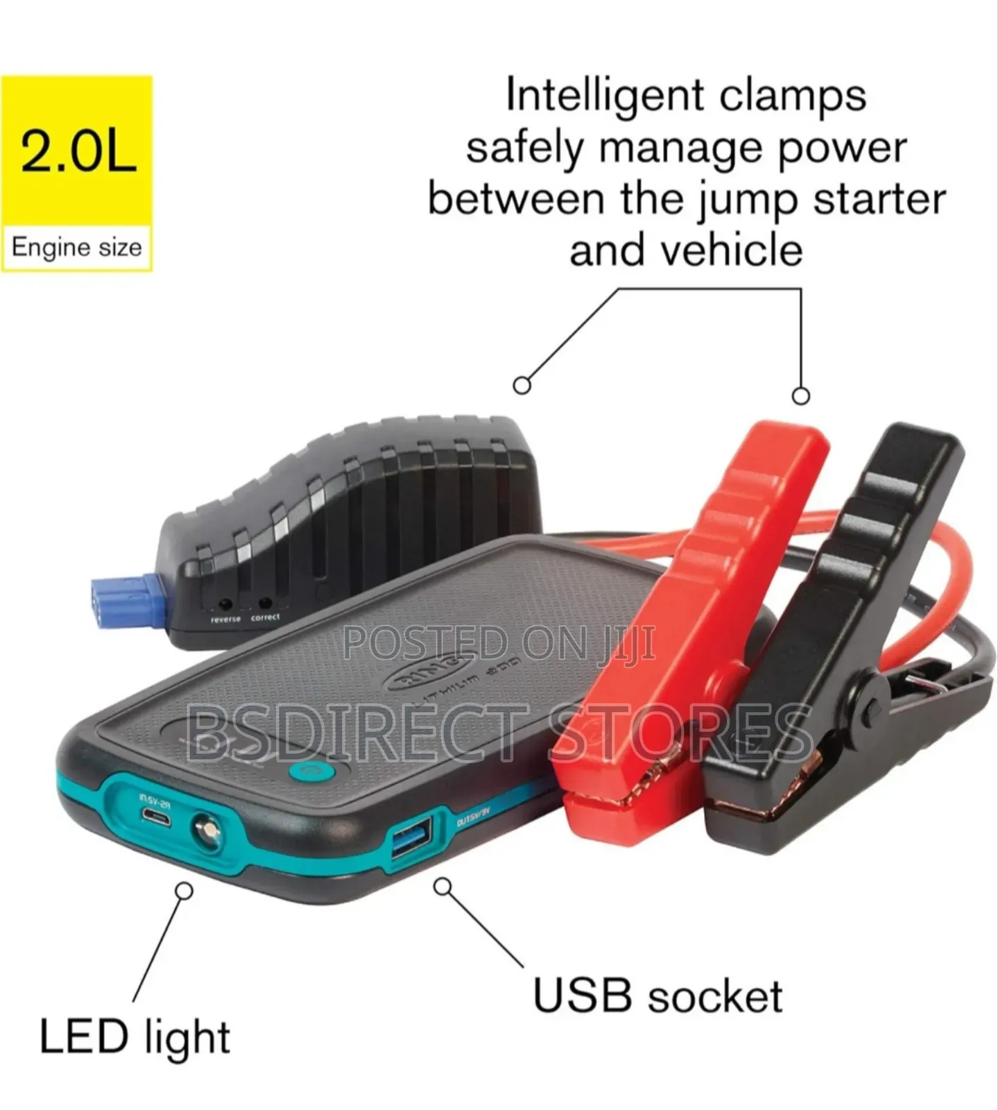 Ring 2.0L Micro Car Battery Fast Jump Starter + Power Bnak.