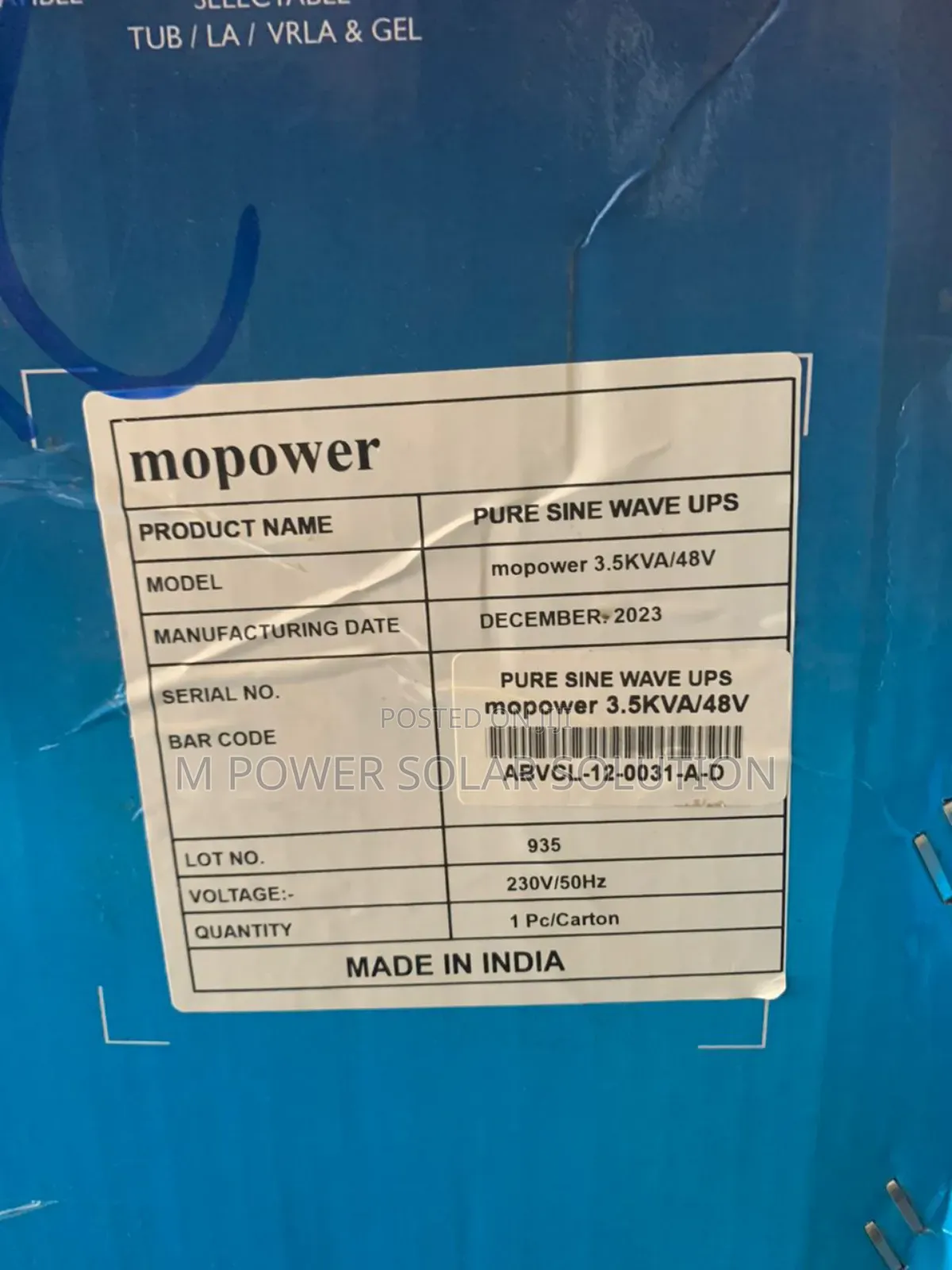 3.5kva 48v Mopower Non-hybrid Inverter