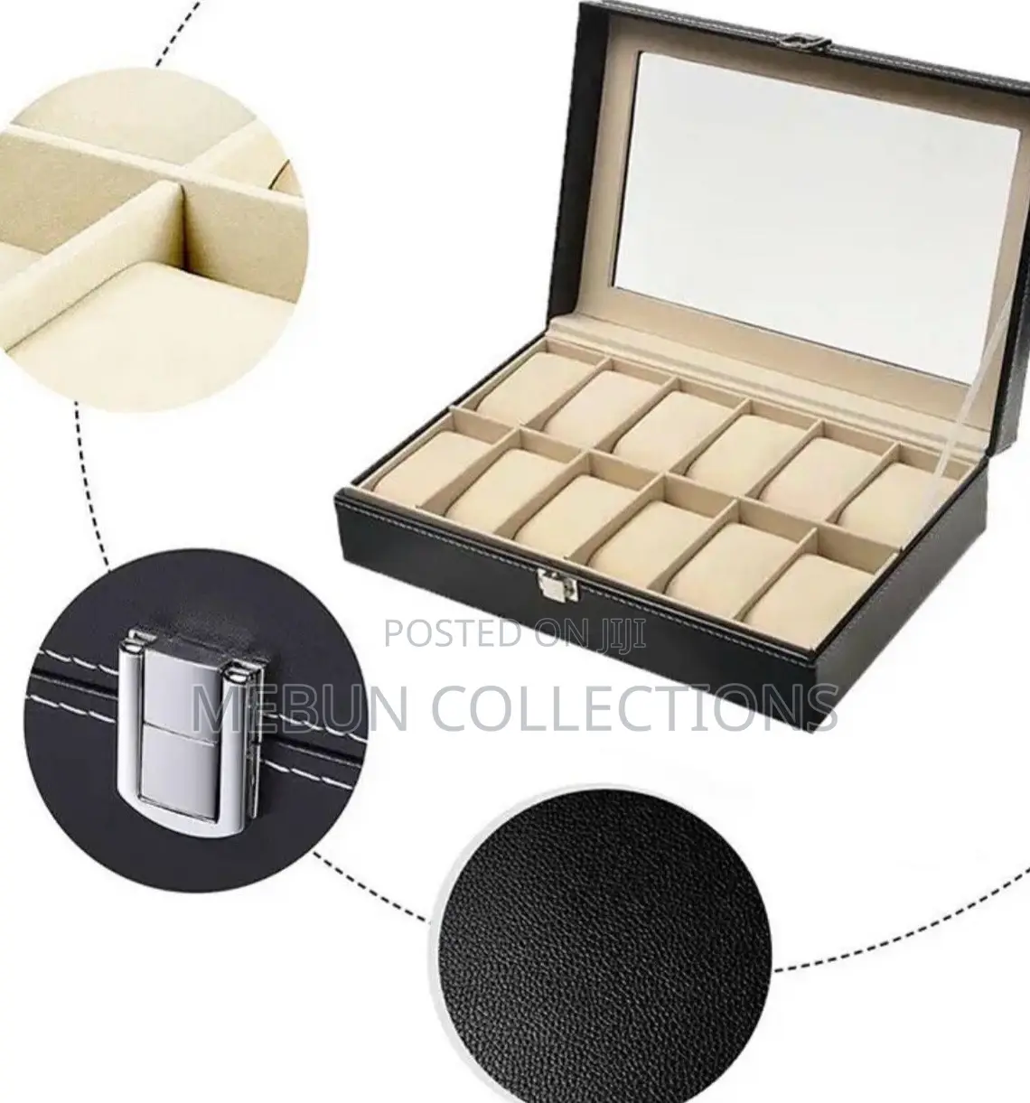 12 Slots Watch Box/ Watch Organizer