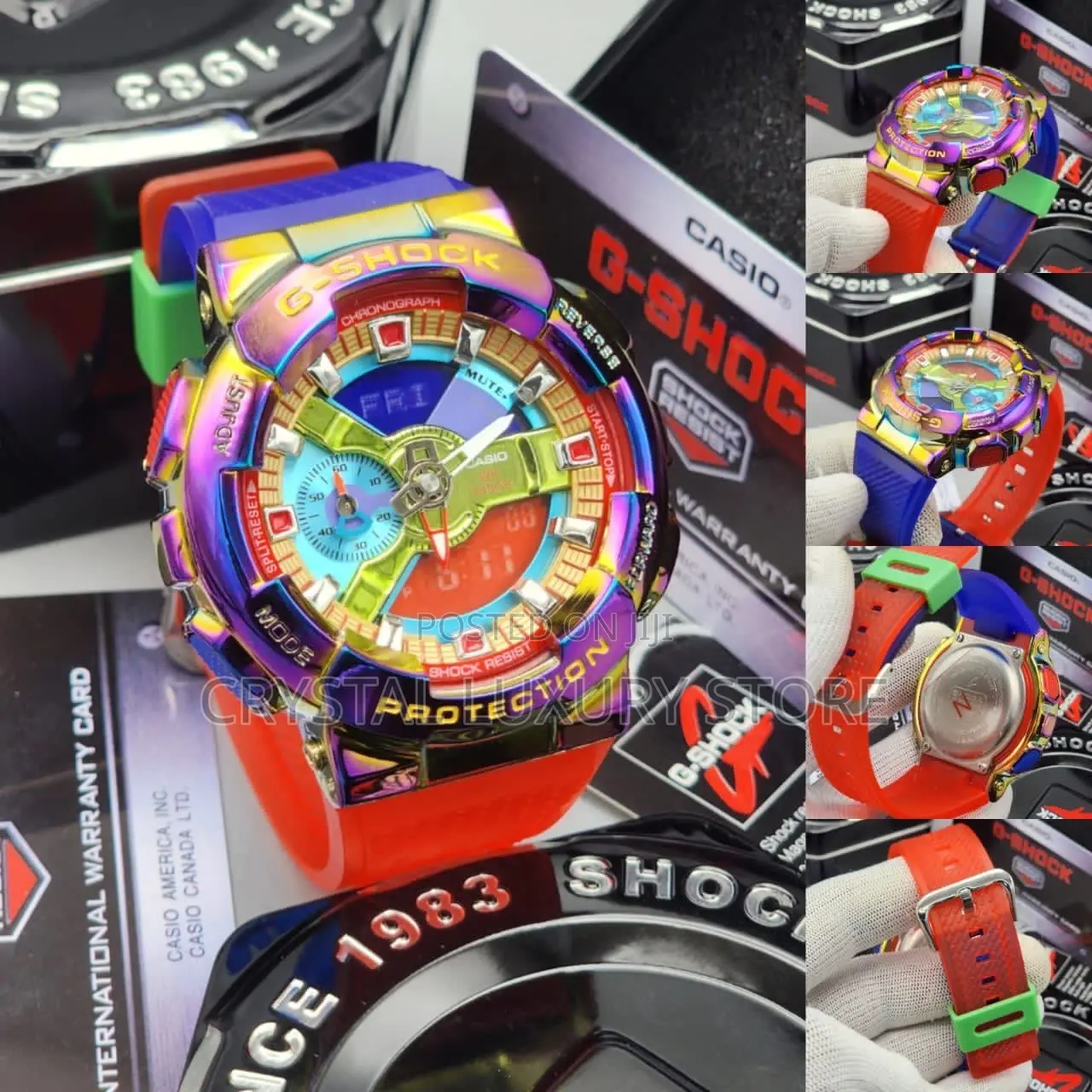 G-Shock Quality Luxury Men Chain Rubber Strap Wristwatch