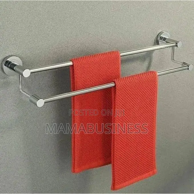 Stainless Steel Double Layer Towel Hanger (80cm)