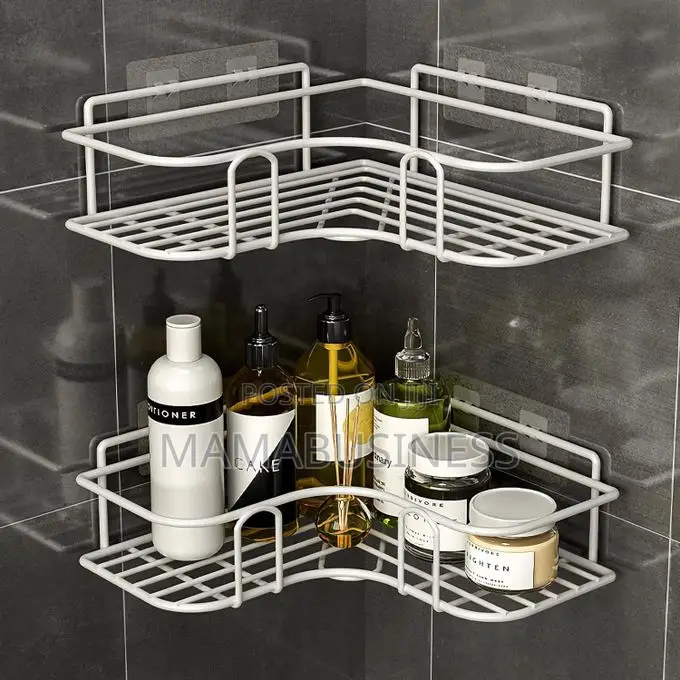 Double Layer Bathroom Corner Shelf
