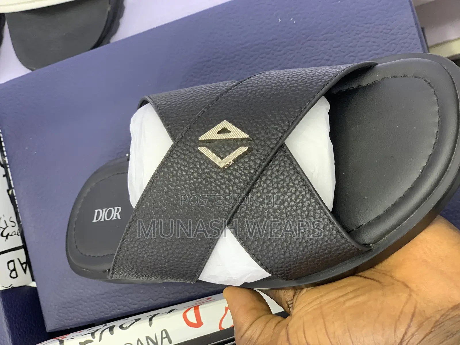 Dior Calfskin Leather Slipers