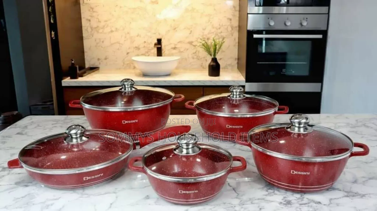 12pcs Granite Cookware Pots Set With Frypan (Blue Colour)