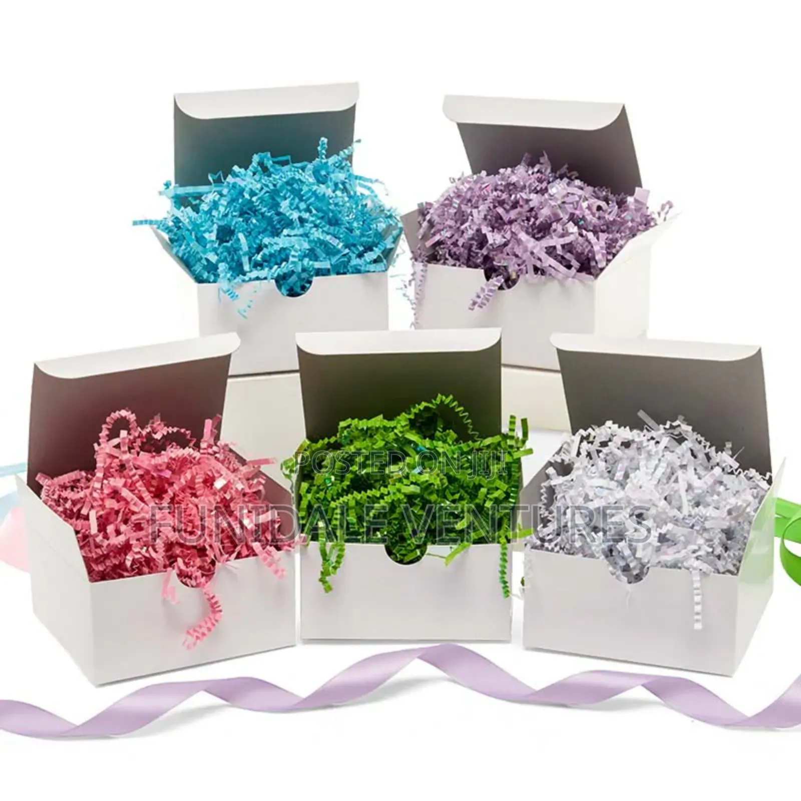 Solid Colour Crinkle Cut Paper Shred - 100g