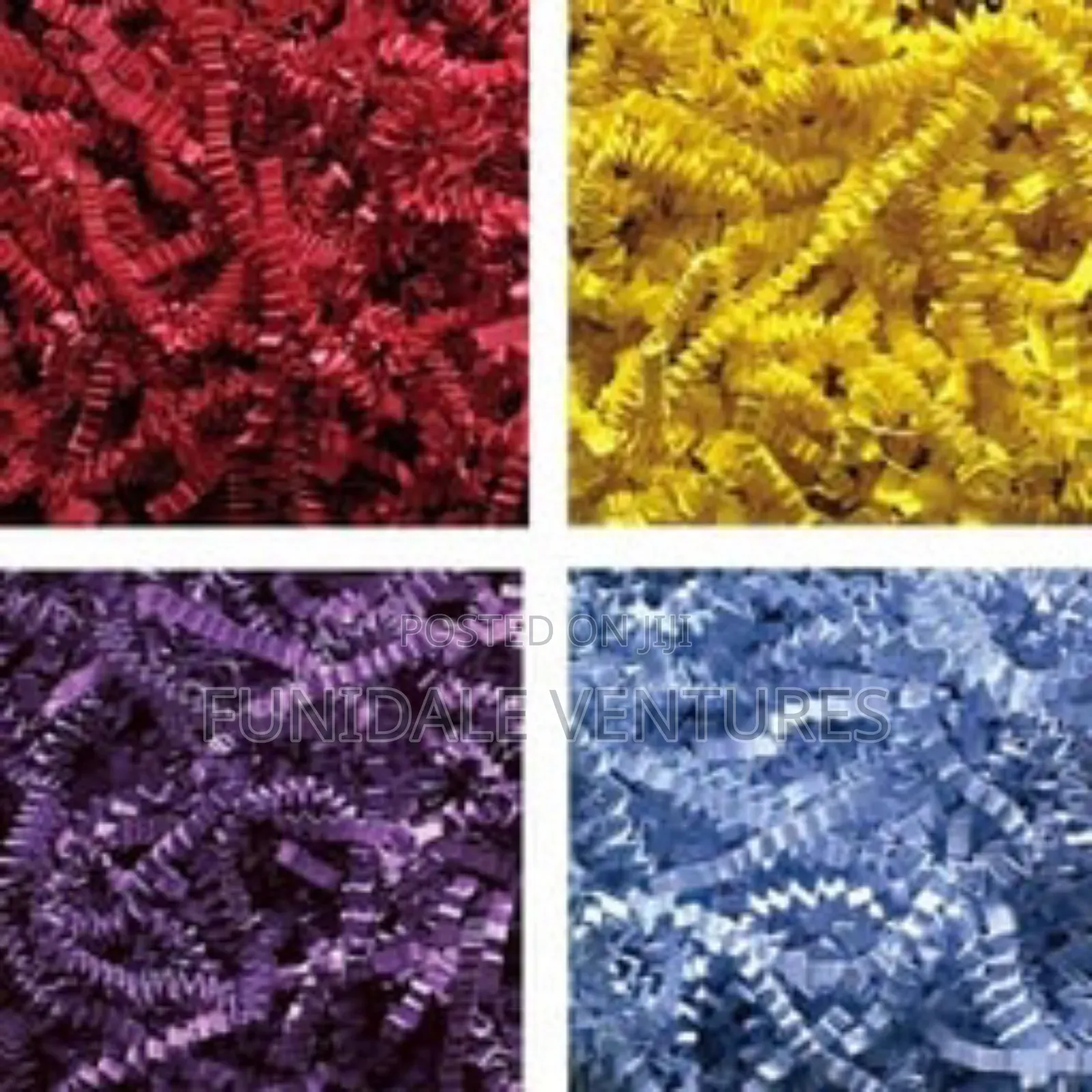 Solid Colour Crinkle Cut Paper Shred - 100g