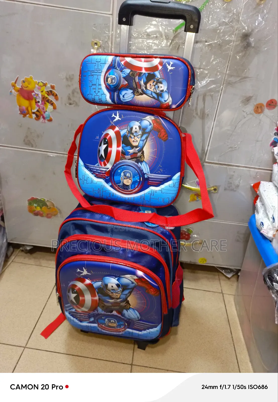Boy Character Troully N Back Pack School Bag for 6 to 13 Yrs