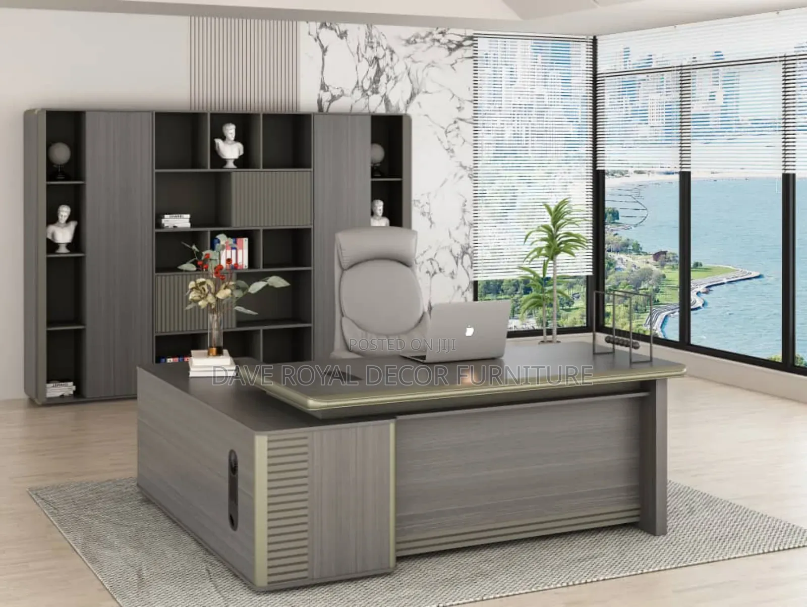 Quality Office Table With Extension and Bookshelf