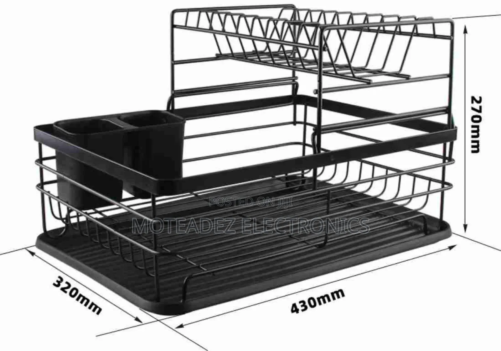 2 Layer High Quality Cast Iron Dish/Plate Rack With Stand