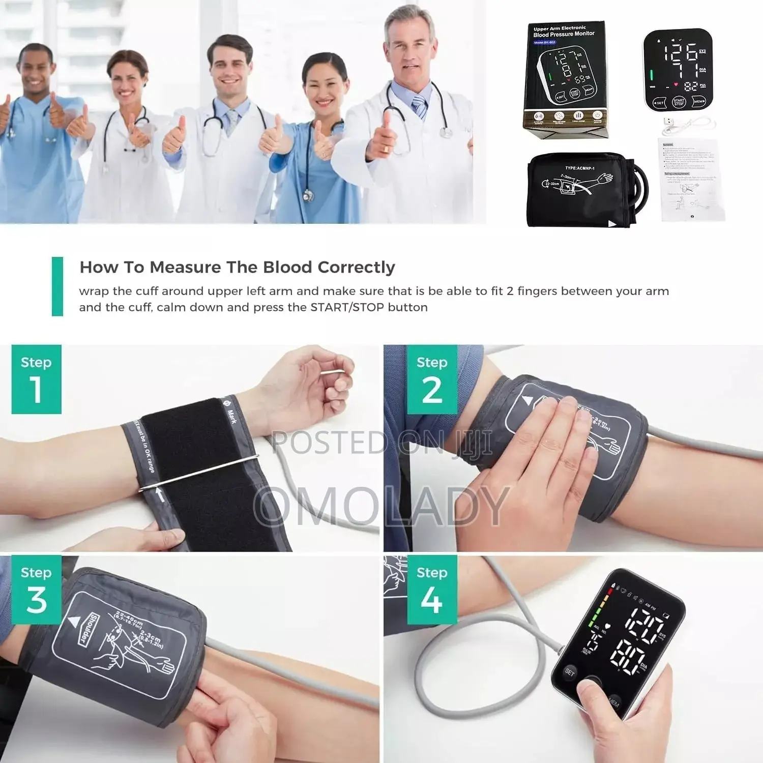 Upper Arm Electronic Blood Pressure Monitor BK-803