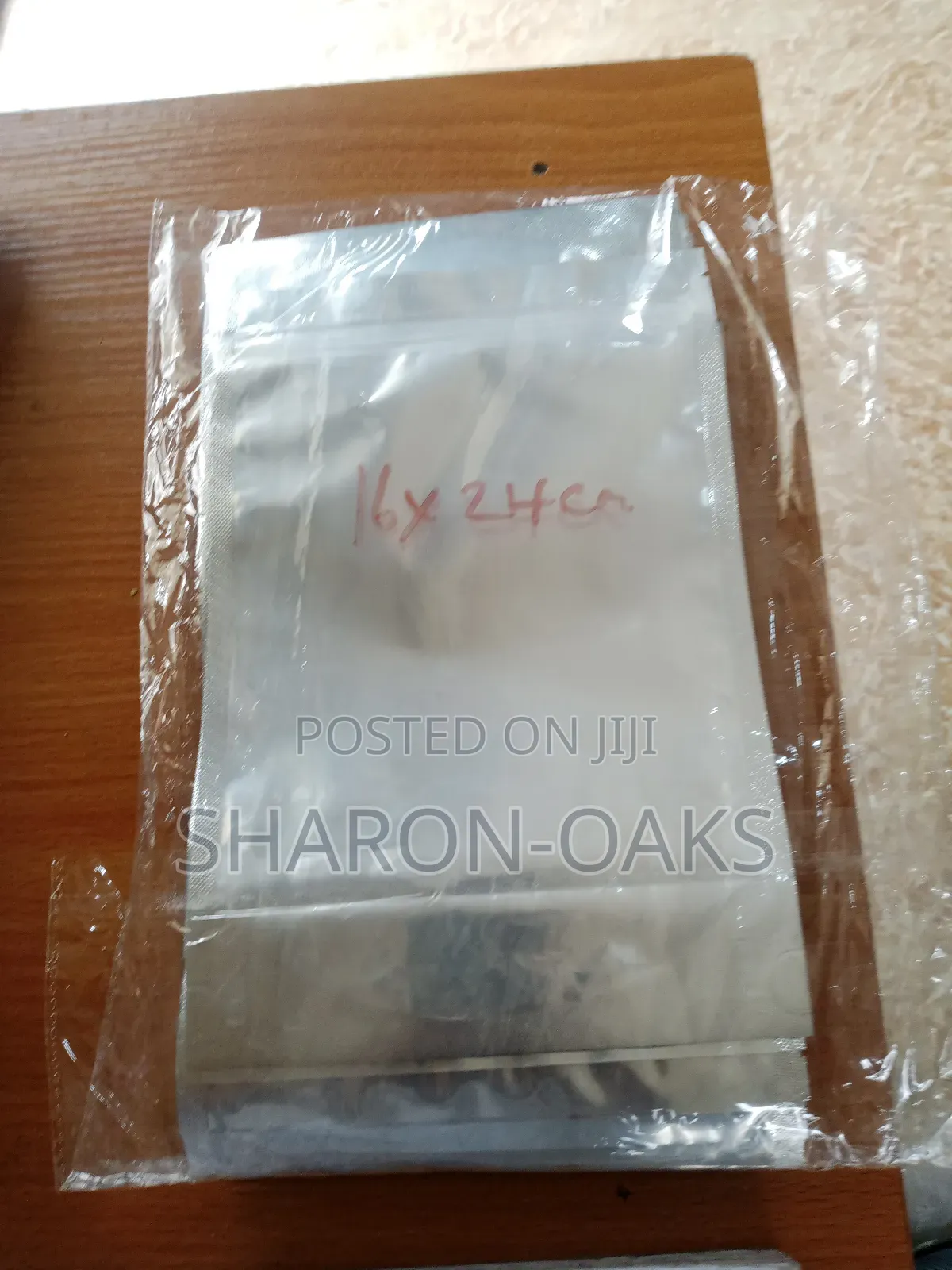 Silver Transparent Front Pouch 16 X 24