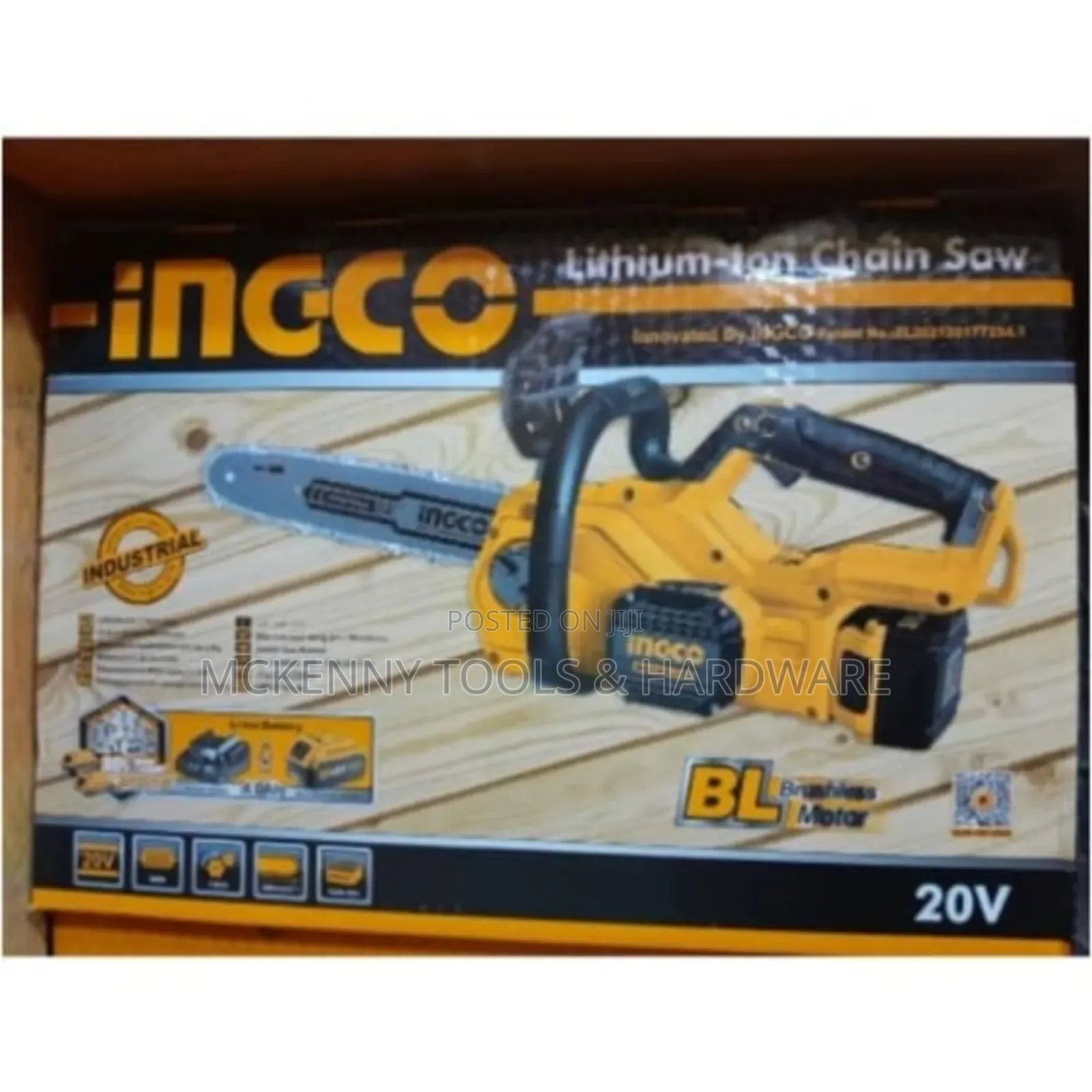 Ingco Cordless Chain Saw 12"-20v Lithium-Ion