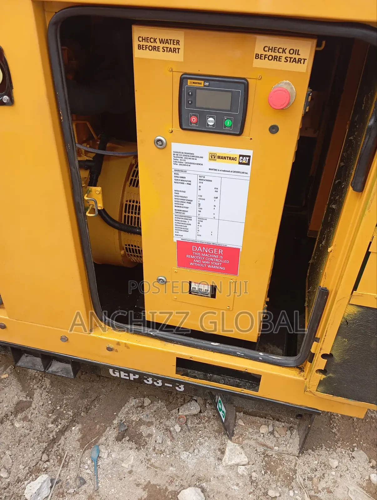 Mantrac CAT 33kva Soundproof With Stamford Alternator